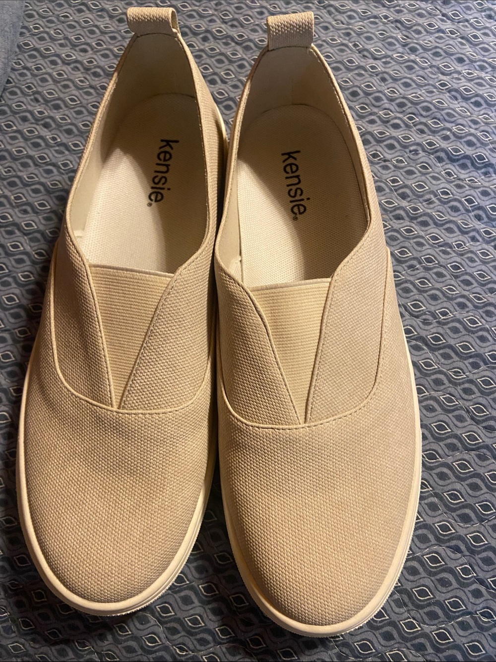 Kensie Women's Slip-On Sneakers in Beige